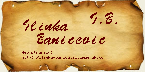 Ilinka Banićević vizit kartica